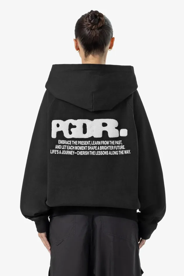 Women Pegador Hoodies Dee Oversized Sweat Jacket Washed Black