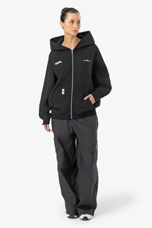 Women Pegador Hoodies Dee Oversized Sweat Jacket Washed Black Women Pegador Hoodies Dee Oversized Sweat Jacket Washed Black