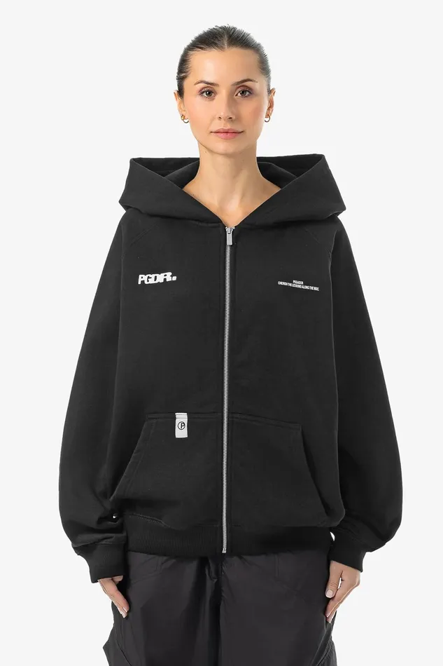 Women Pegador Hoodies Dee Oversized Sweat Jacket Washed Black Women Pegador Hoodies Dee Oversized Sweat Jacket Washed Black