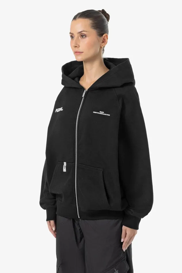 Women Pegador Hoodies Dee Oversized Sweat Jacket Washed Black Women Pegador Hoodies Dee Oversized Sweat Jacket Washed Black