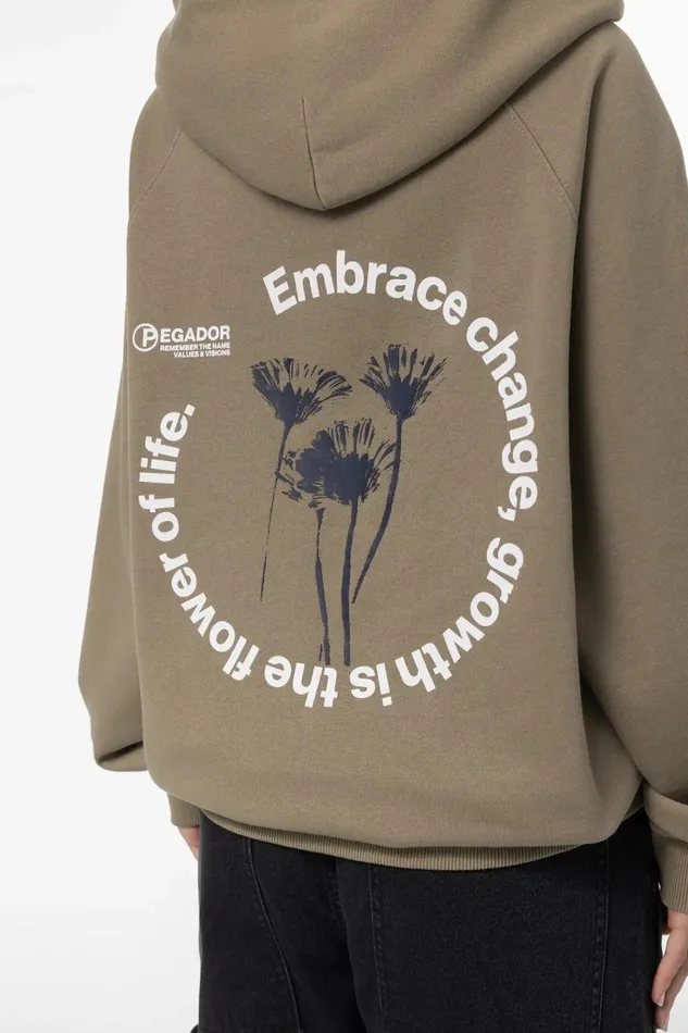 Women Pegador Hoodies Roya Oversized Raglan Hoodie Washed Desert Taupe