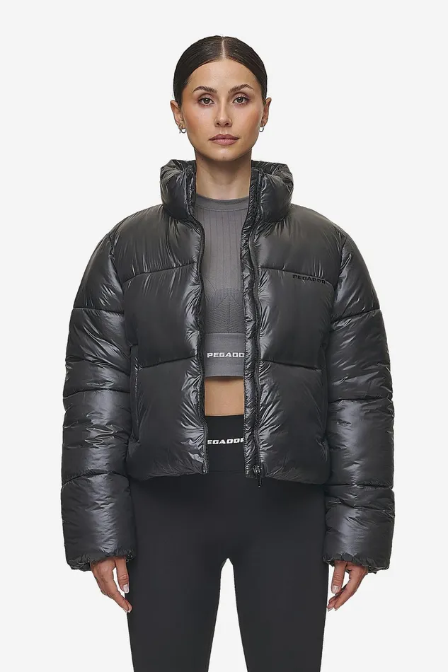 Women Pegador Jacken Georgia Light Glossy Puffer Jacket Anthracite