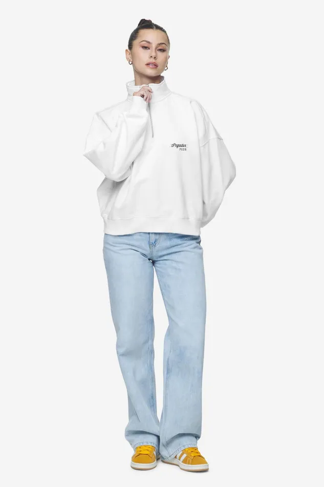 Women Pegador Sweaters Luz Oversized Halfzip Sweater White Women Pegador Sweaters Luz Oversized Halfzip Sweater White