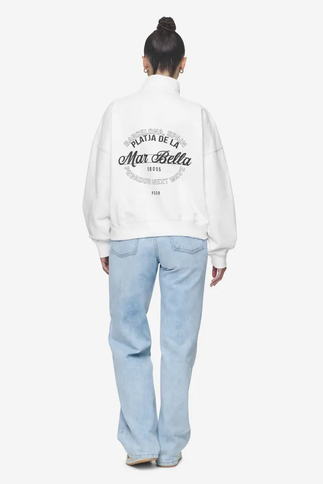 Women Pegador Sweaters Luz Oversized Halfzip Sweater White Women Pegador Sweaters Luz Oversized Halfzip Sweater White