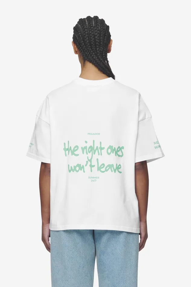 Women Pegador Tees Aleja Heavy Oversized Tee White