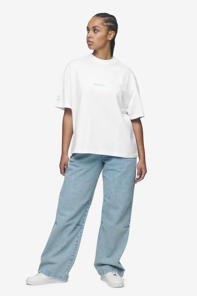 Women Pegador Tees Aleja Heavy Oversized Tee White Women Pegador Tees Aleja Heavy Oversized Tee White