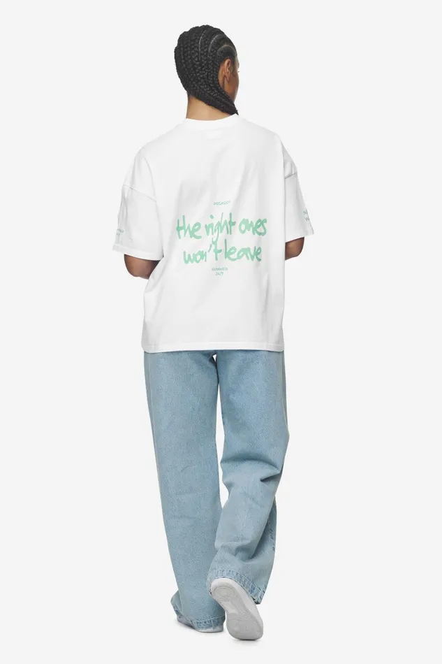 Women Pegador Tees Aleja Heavy Oversized Tee White Women Pegador Tees Aleja Heavy Oversized Tee White