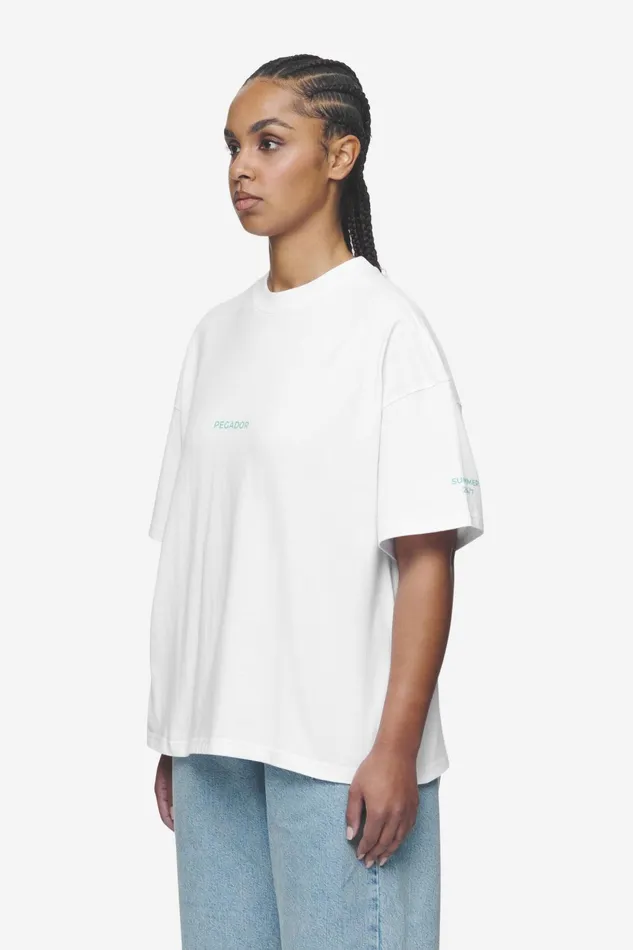 Women Pegador Tees Aleja Heavy Oversized Tee White Women Pegador Tees Aleja Heavy Oversized Tee White