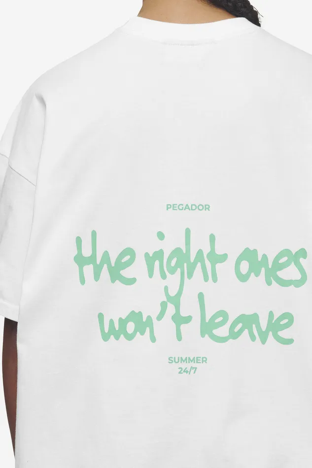 Women Pegador Tees Aleja Heavy Oversized Tee White Women Pegador Tees Aleja Heavy Oversized Tee White