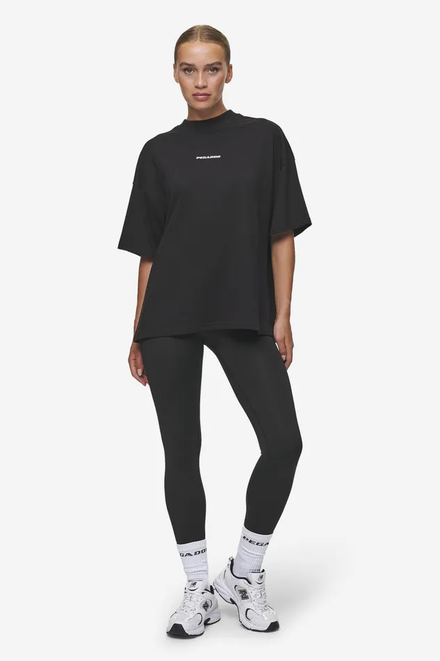 Women Pegador Tees Bracy Heavy Oversized Tee Black White Gum Women Pegador Tees Bracy Heavy Oversized Tee Black White Gum