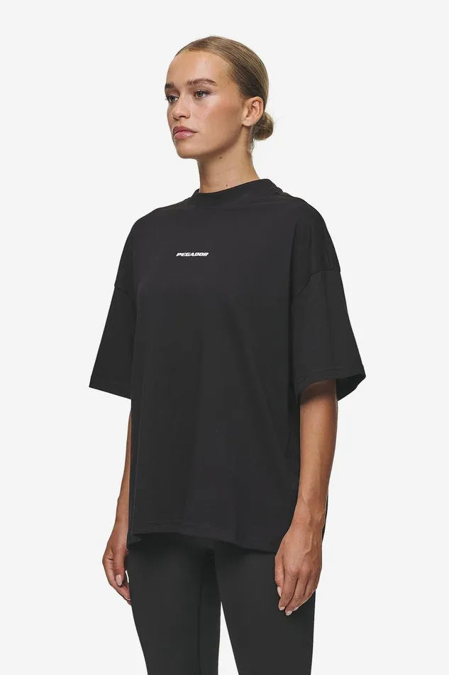 Women Pegador Tees Bracy Heavy Oversized Tee Black White Gum Women Pegador Tees Bracy Heavy Oversized Tee Black White Gum