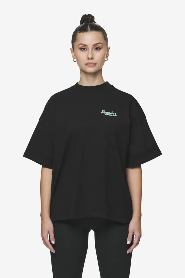 Women Pegador Tees Chapi Heavy Oversized Tee Black Women Pegador Tees Chapi Heavy Oversized Tee Black