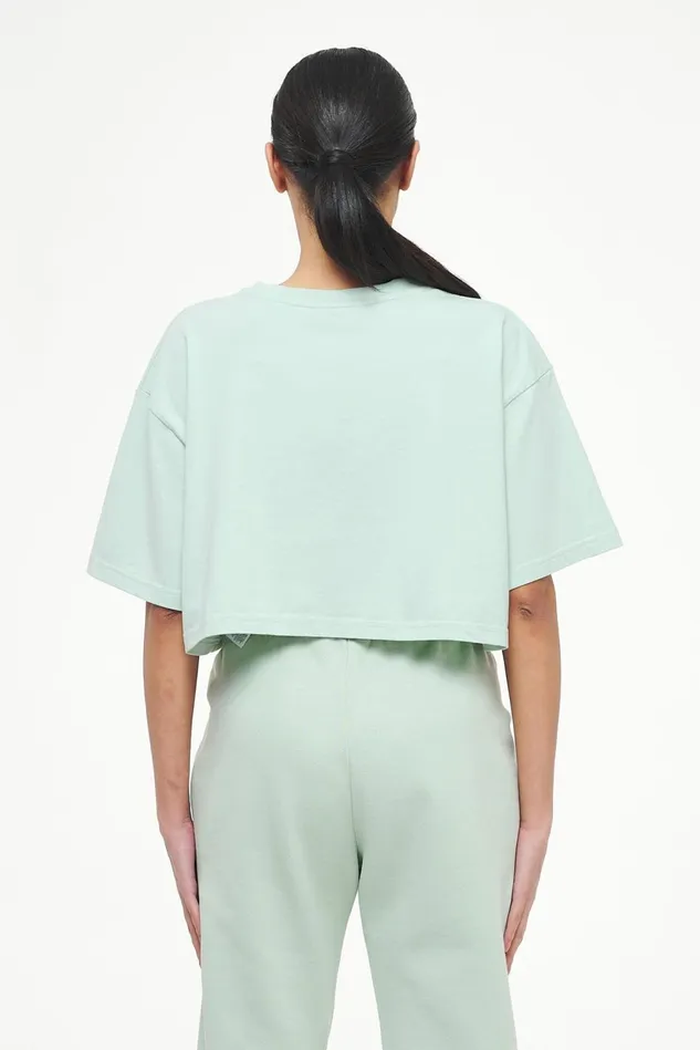 Women Pegador Tees Layla Oversized Cropped Tee Vintage Washed Milky Green Gum Women Pegador Tees Layla Oversized Cropped Tee Vintage Washed Milky Green Gum