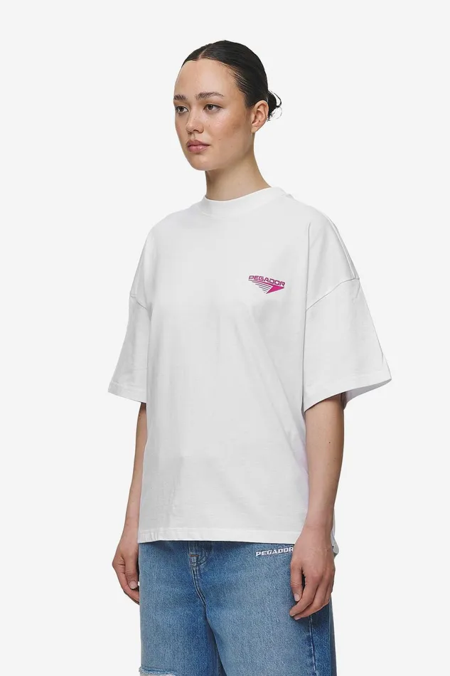 Women Pegador Tees Mei Heavy Oversized Tee White Women Pegador Tees Mei Heavy Oversized Tee White