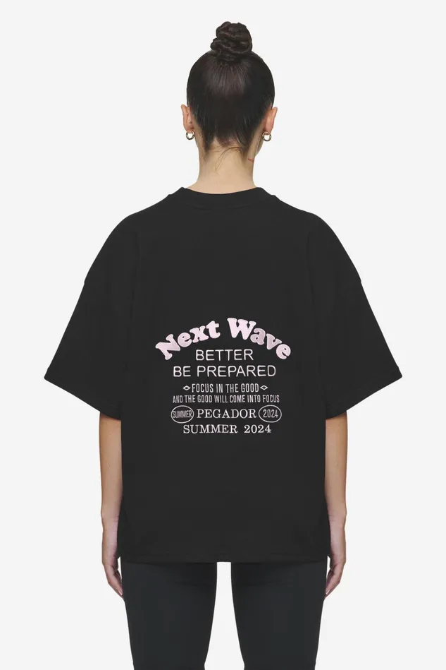 Women Pegador Tees Naia Heavy Oversized Tee Black