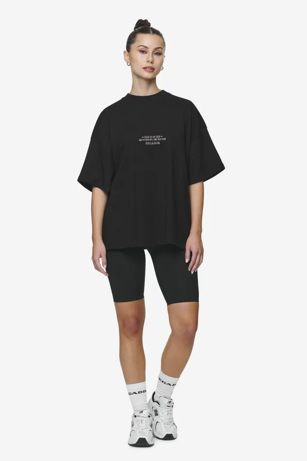 Women Pegador Tees Naia Heavy Oversized Tee Black Women Pegador Tees Naia Heavy Oversized Tee Black