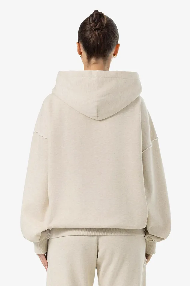 Women Pegador Zip Hoodies Johanna Oversized Sweat Jacket Light Beige Melange Women Pegador Zip Hoodies Johanna Oversized Sweat Jacket Light Beige Melange