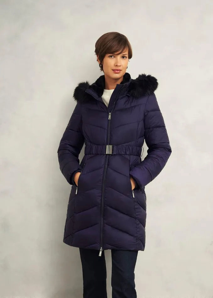 Women Petite Alis Puffer Navy Hobbs Coats and Jackets