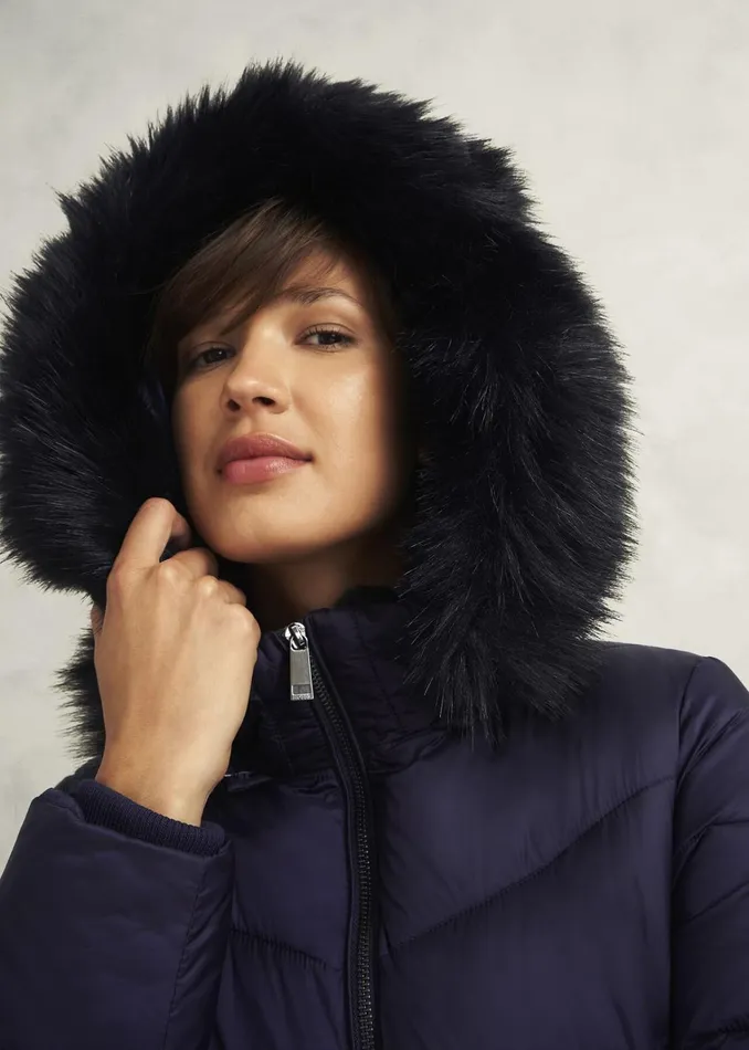 Women Petite Alis Puffer Navy Hobbs Coats and Jackets
