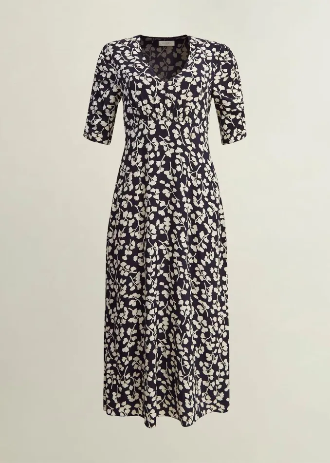Women Petite Bonnie Dress Navy Cream Hobbs Dresses and Jumpsuits