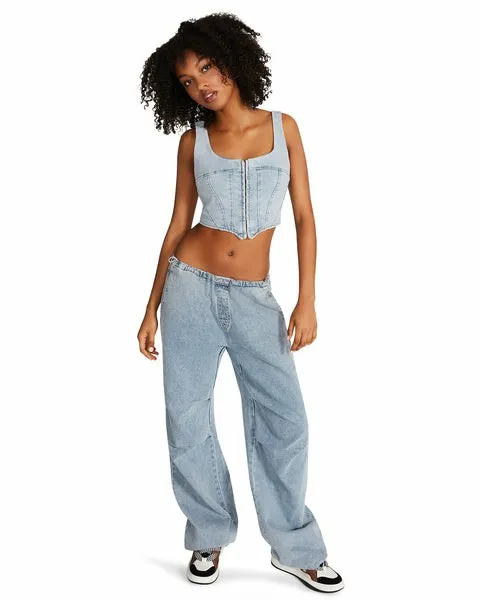 Women PIA PARACHUTE PANT DENIM FABRIC Denim Fabric Steve Madden Bottoms