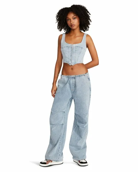 Women PIA PARACHUTE PANT DENIM FABRIC Denim Fabric Steve Madden Bottoms Women PIA PARACHUTE PANT DENIM FABRIC Denim Fabric Steve Madden Bottoms
