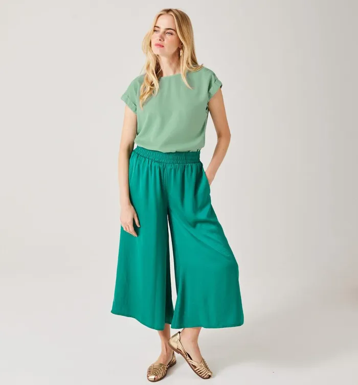 Women Plain Lyocell Top 8211 Turquoise Promod Tops Women Plain Lyocell Top 8211 Turquoise Promod Tops