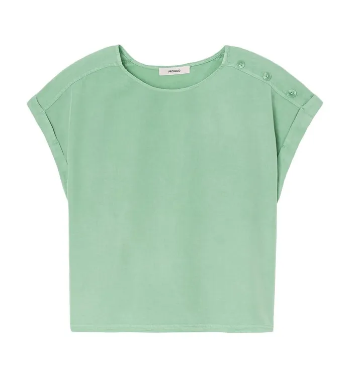 Women Plain Lyocell Top 8211 Turquoise Promod Tops Women Plain Lyocell Top 8211 Turquoise Promod Tops