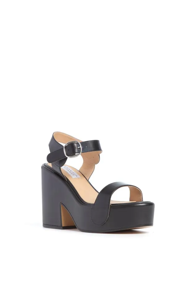 Women Platforms Gabriela Hearst Iris Platform Sandal In Black Leather