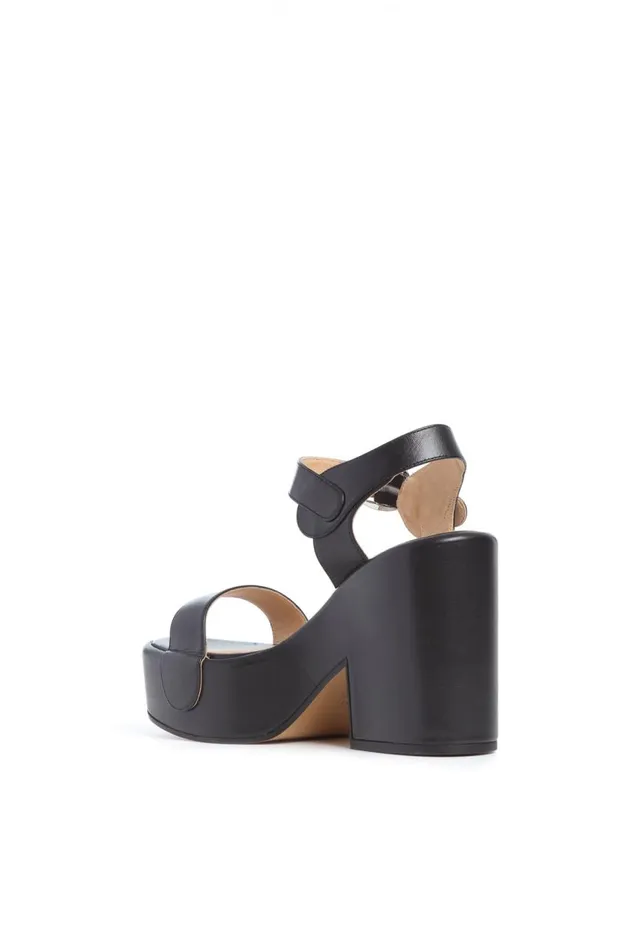 Women Platforms Gabriela Hearst Iris Platform Sandal In Black Leather