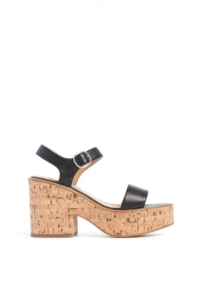 Women Platforms Gabriela Hearst Sardis Platform Sandal In Black Nappa Leather