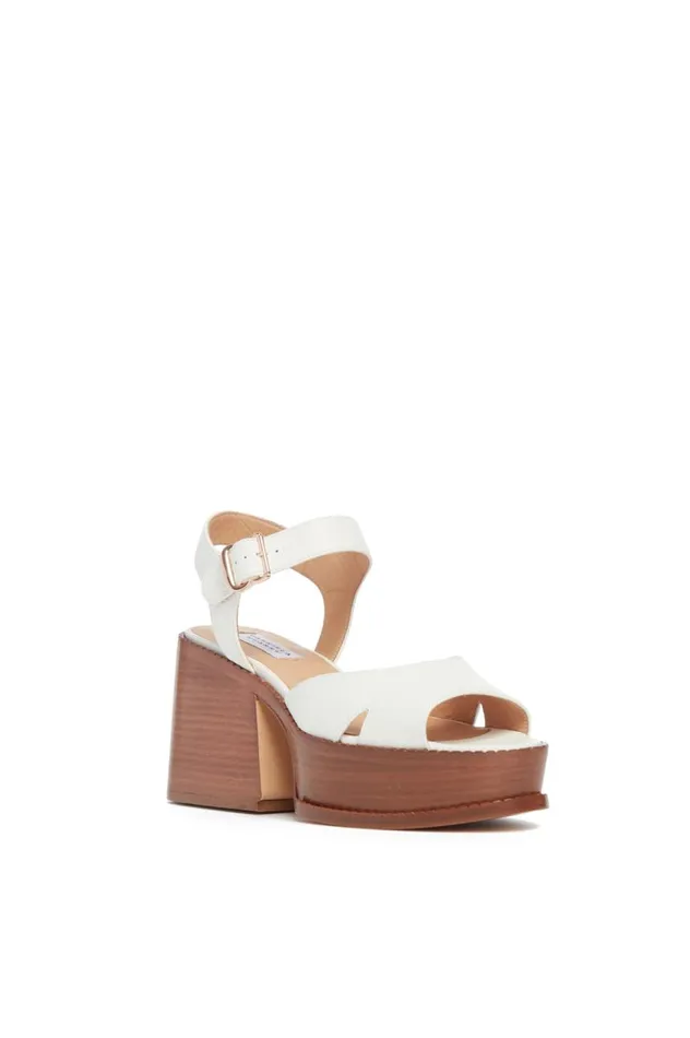 Women Platforms Gabriela Hearst Zuri Platform Sandal In Cream Leather