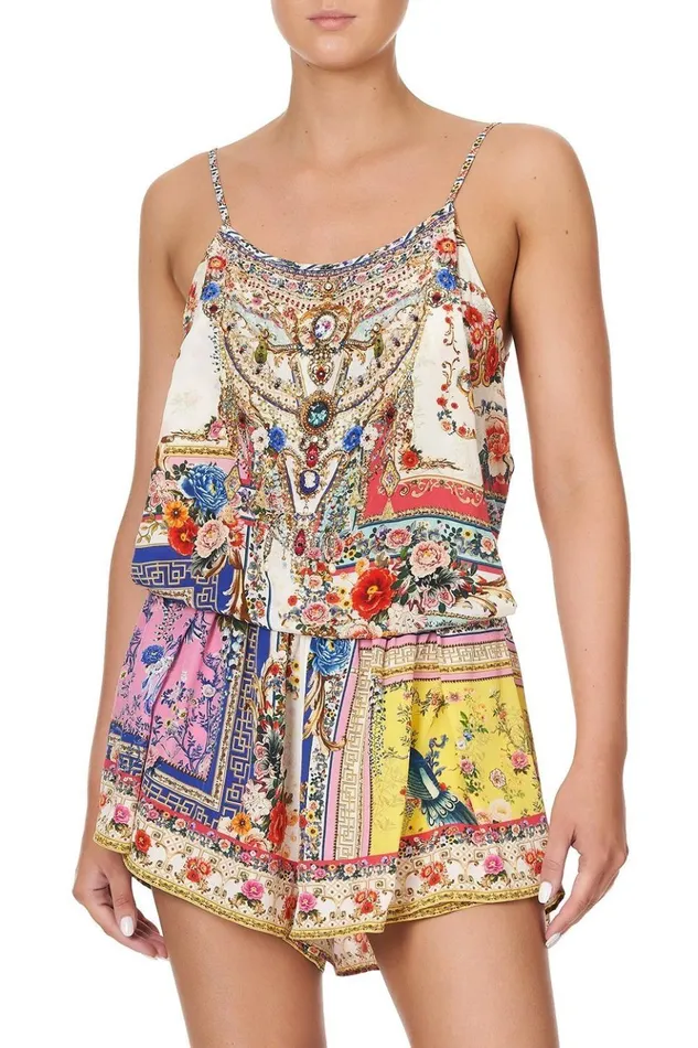 Women Playsuits and Jumpsuits Camilla Shoestring Strap Playsuit Party In The Palace