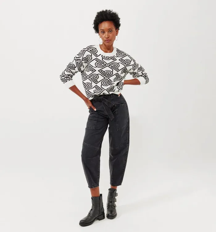 Women Promod Logo Jumper 8211 Black Print Promod Jumpers And Cardigans Women Promod Logo Jumper 8211 Black Print Promod Jumpers And Cardigans