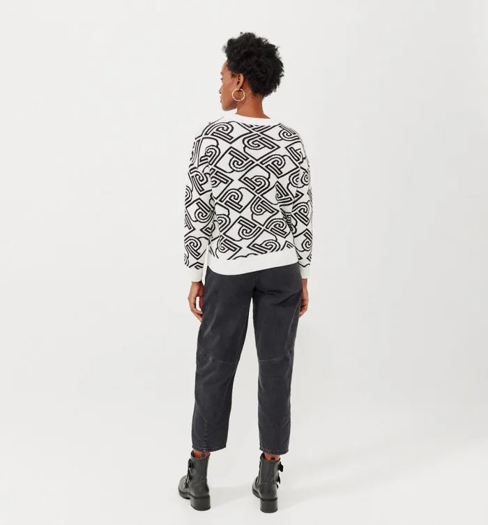 Women Promod Logo Jumper 8211 Black Print Promod Jumpers And Cardigans Women Promod Logo Jumper 8211 Black Print Promod Jumpers And Cardigans