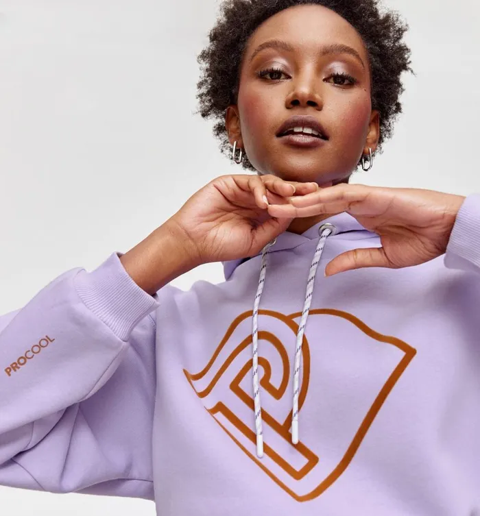 Women Promod Logo Sweatshirt 8211 Lilac Promod Jumpers And Cardigans