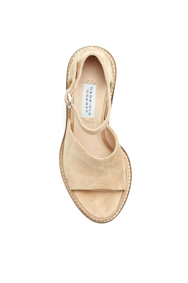 Women Pumps Gabriela Hearst Beau Heel In Beige Suede