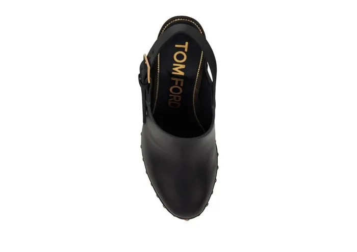Women Pumps Tom Ford Leather Tf Clog Black Women Pumps Tom Ford Leather Tf Clog Black