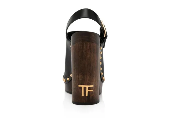 Women Pumps Tom Ford Leather Tf Clog Black Women Pumps Tom Ford Leather Tf Clog Black