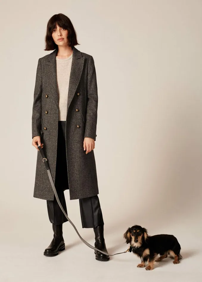 Women Puppy Tooth Dog Lead Creamblackbrown MEEM