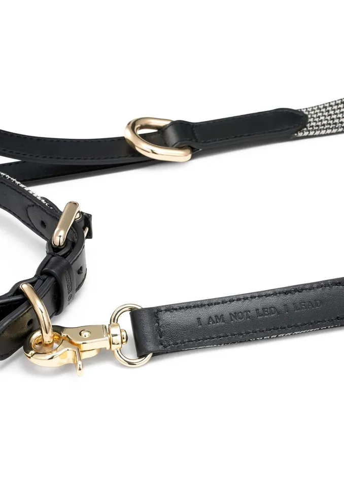 Women Puppy Tooth Dog Lead Creamblackbrown MEEM