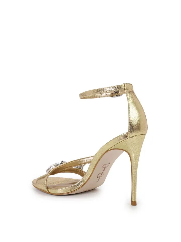 Women Raela Embellished High Heel Sandal In Gold Jessica Simpson Sandals