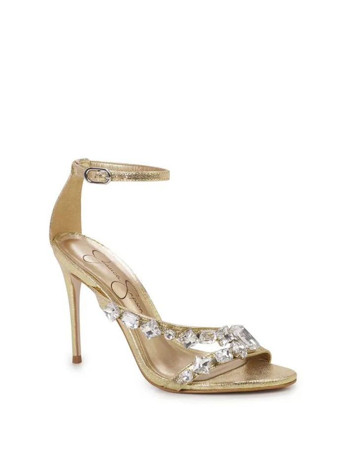 Women Raela Embellished High Heel Sandal In Gold Jessica Simpson Sandals