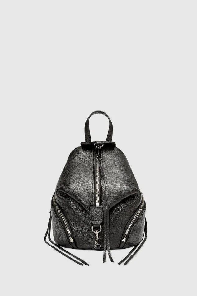 Women Rebecca Minkoff Backpacks Convertible Mini Julian Backpack Blackgunmetal