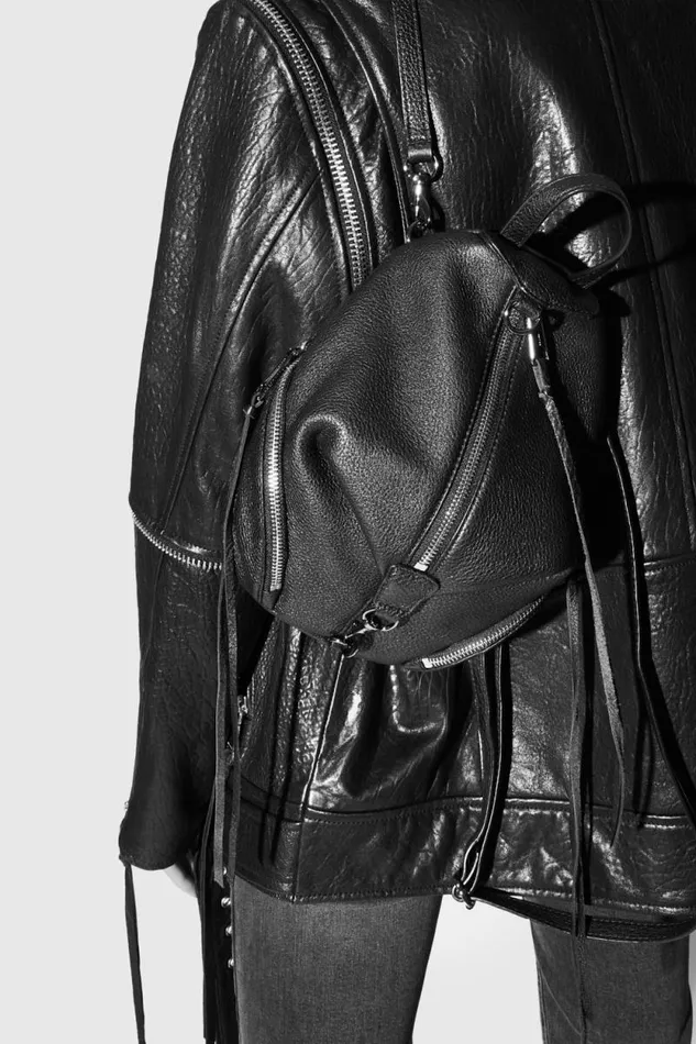 Women Rebecca Minkoff Backpacks Convertible Mini Julian Backpack Blackgunmetal