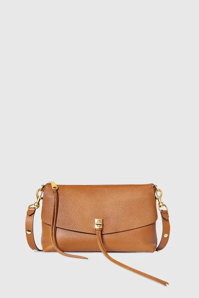 Women Rebecca Minkoff Crossbody Bags Darren Top Zip Crossbody Caramello