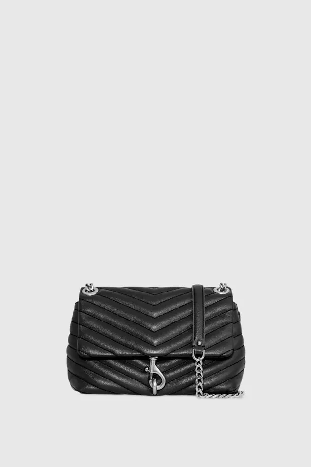 Women Rebecca Minkoff Crossbody Bags Edie Crossbody Blacksilver