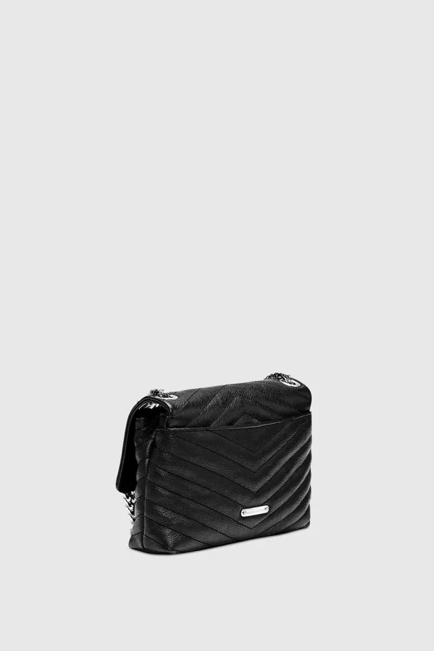Women Rebecca Minkoff Crossbody Bags Edie Crossbody Blacksilver Women Rebecca Minkoff Crossbody Bags Edie Crossbody Blacksilver