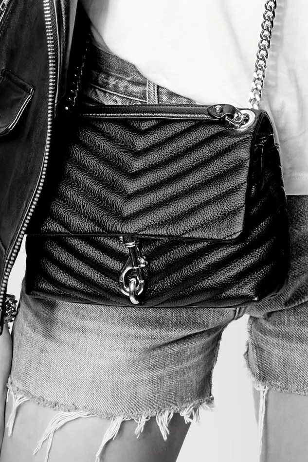 Women Rebecca Minkoff Crossbody Bags Edie Crossbody Blacksilver Women Rebecca Minkoff Crossbody Bags Edie Crossbody Blacksilver