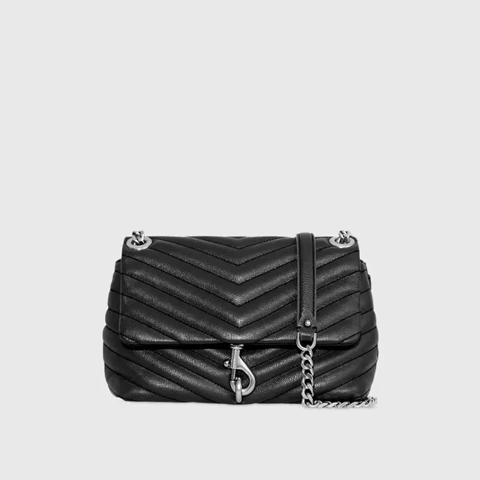 Women Rebecca Minkoff Crossbody Bags Edie Crossbody Blacksilver Women Rebecca Minkoff Crossbody Bags Edie Crossbody Blacksilver